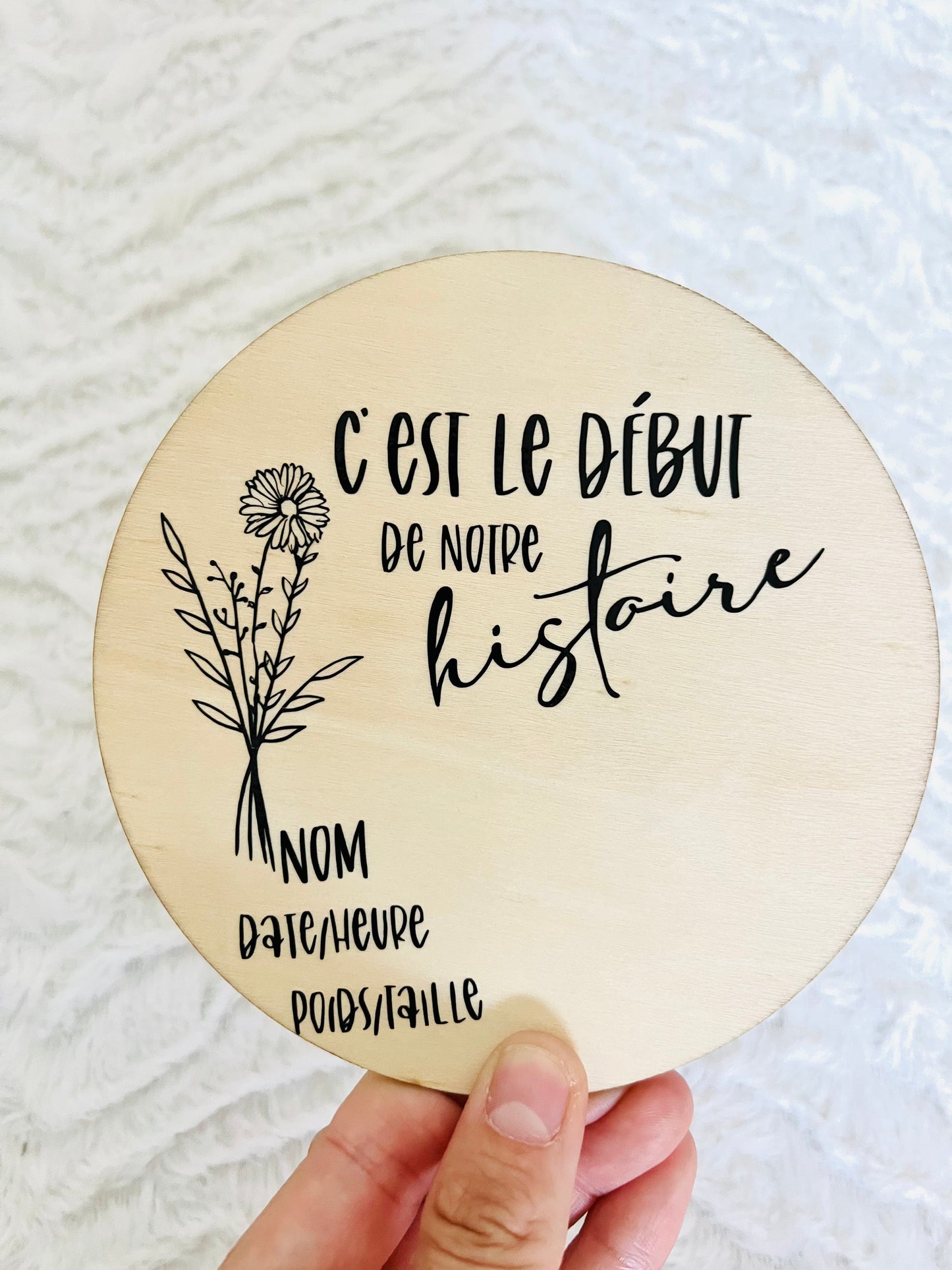 Pastille de naissance florale