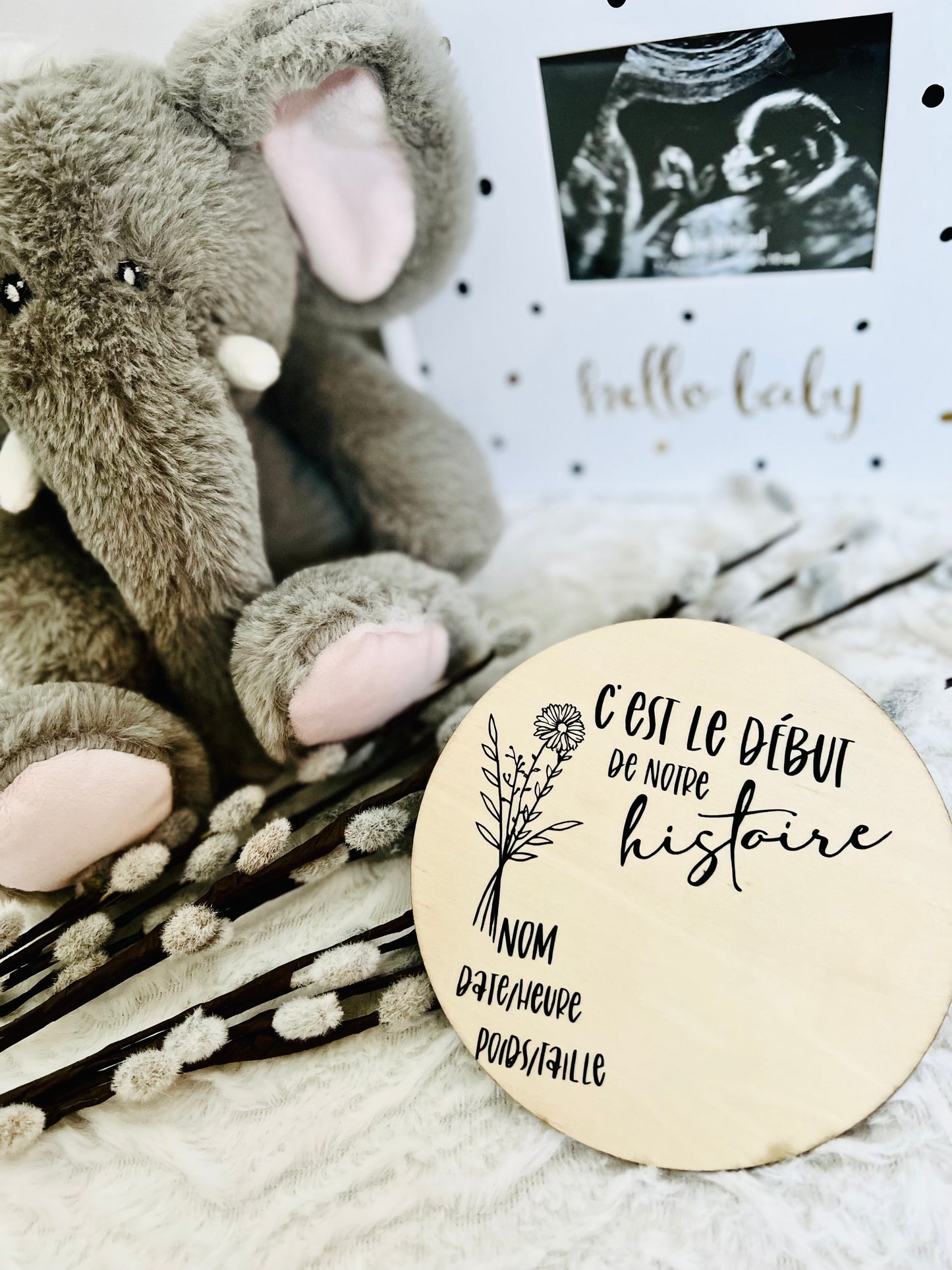 Pastille de naissance florale